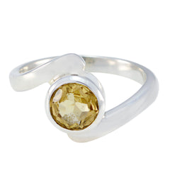 Naomi Luxurious Yellow Solitaire Ring Citrine Yellow