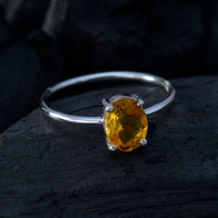 Nova Luxurious Yellow Solitaire Ring