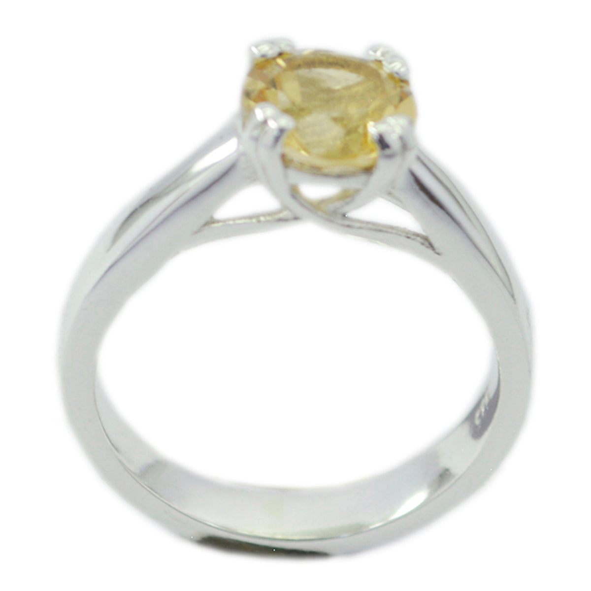 Camila Luxurious Yellow Solitaire Ring Citrine Yellow