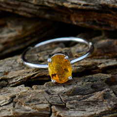 Nova Luxurious Yellow Solitaire Ring