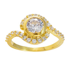 Lourdes luxury halo ring for women with gold band and sparkling round center stone