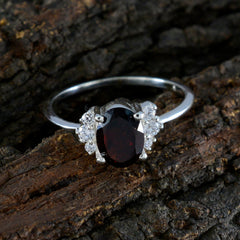 Priya Luxury Red Halo Ring with Sparkling Accent Stones