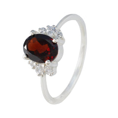 Priya Luxury Red Halo Ring with Sparkling Accent Stones