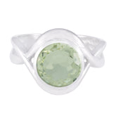 Mariana Feminine Light Green Solitaire Ring Green Amethyst Green