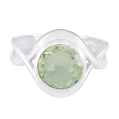 Mariana Feminine Light Green Solitaire Ring Green Amethyst Green