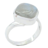 Mathilde Fairytale Grey Solitaire Ring Labradorite Gray