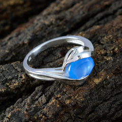 Maya Traditional Blue Solitaire Ring