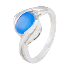 Maya Traditional Blue Solitaire Ring