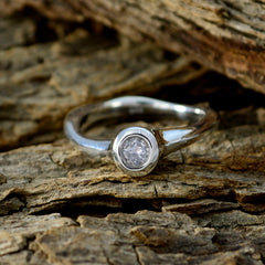 Meera Feminine White Solitaire Ring
