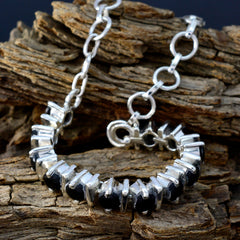 Ines Minimal Black Tennis Bracelet for Everyday Wear