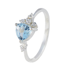 Haruka Modern Blue Halo Ring with Gemstone Accent