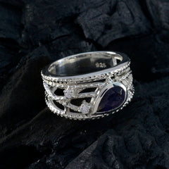 Aisha Modern Blue Halo Ring with Gemstone Accent