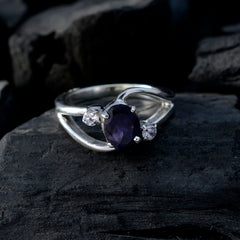 Ananya Modern Blue Halo Ring with Gemstone Accent