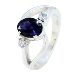 Ananya Modern Blue Halo Ring with Gemstone Accent