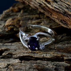 Ananya Modern Blue Halo Ring with Gemstone Accent