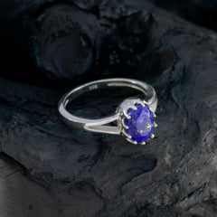 Sakura Modern Blue Solitaire Ring with Lapis Gemstone