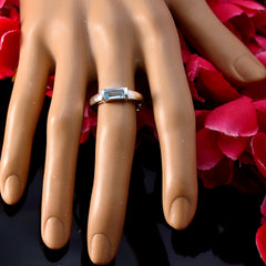 Isabella Modern Blue Solitaire Ring