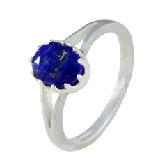 Sakura Modern Blue Solitaire Ring with Lapis Gemstone