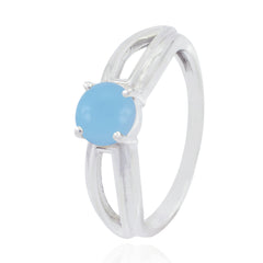 Kristine Modern Blue Solitaire Ring