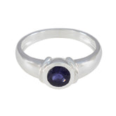 Charlotte Modern Blue Solitaire Ring Iolite Blue