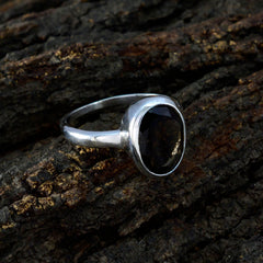 Nella Modern Brown Solitaire Ring in Sterling Silver