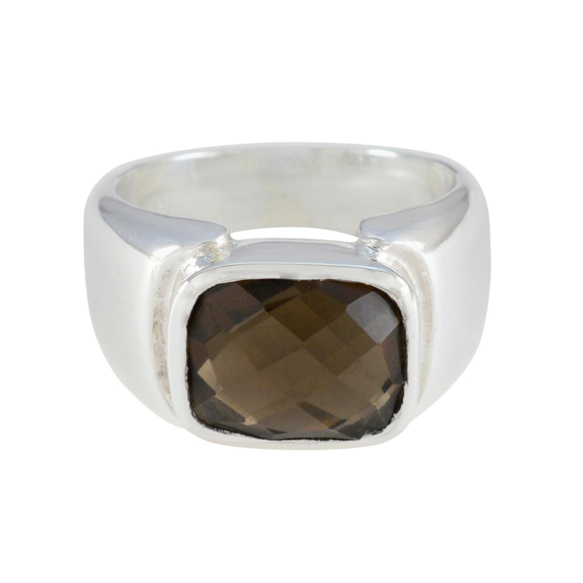 Isabella Modern Brown Solitaire Ring Smoky Quartz Brown