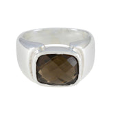 Isabella Modern Brown Solitaire Ring Smoky Quartz Brown