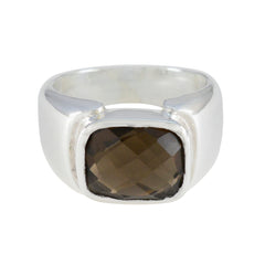 Isabella Modern Brown Solitaire Ring Smoky Quartz Brown