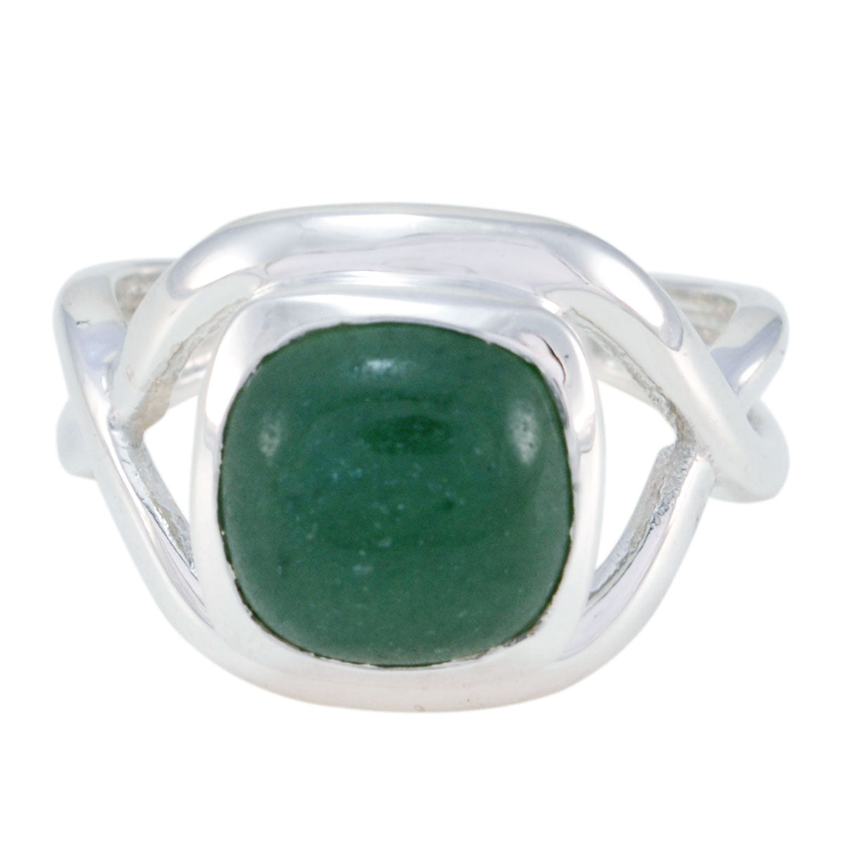 Maria Modern Green Gemstone Ring in Sterling Silver Green Onyx Green