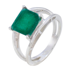 Fernanda Modern Green Solitaire Ring