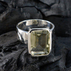 Mila Modern Light Green Solitaire Ring