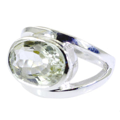 Abigail Modern Light Green Solitaire Ring