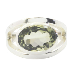 Abigail Modern Light Green Solitaire Ring