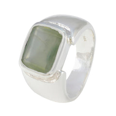 Gabriela Modern Light Green Solitaire Ring