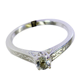 Chen Modern Light Green Solitaire Ring Green Amethyst Green