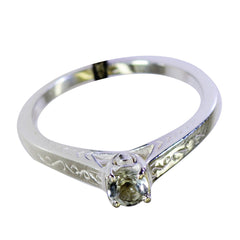 Chen Modern Light Green Solitaire Ring Green Amethyst Green