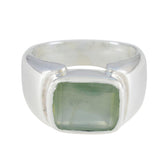 Gabriela Modern Light Green Solitaire Ring Prehnite Green