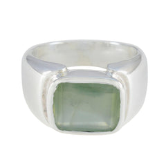 Gabriela Modern Light Green Solitaire Ring Prehnite Green