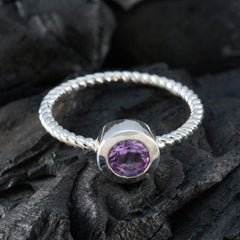 Ha-eun Modern Purple Solitaire Ring