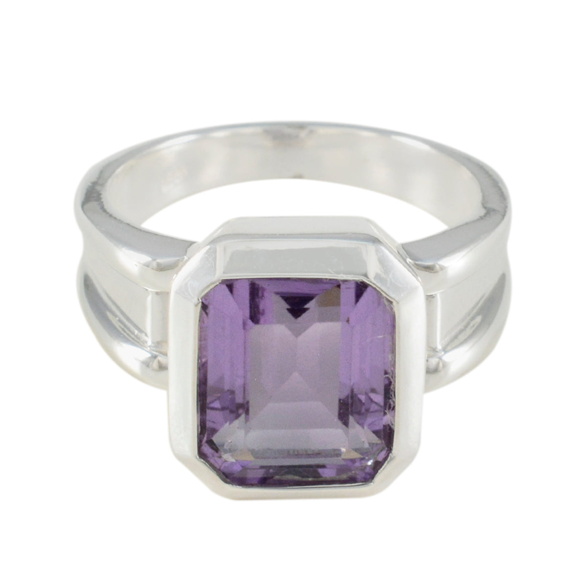 Camila Modern Purple Solitaire Ring Amethyst Purple