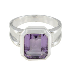 Camila Modern Purple Solitaire Ring Amethyst Purple