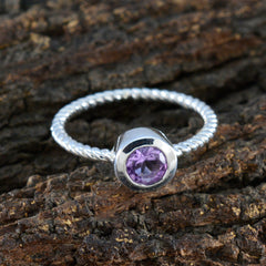 Ha-eun Modern Purple Solitaire Ring