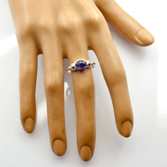 Hina Modern Purple Solitaire Ring with Gemstone