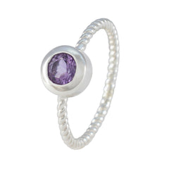 Ha-eun Modern Purple Solitaire Ring