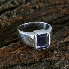 Constanza Modern Blue Solitaire Ring