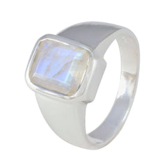 Mia Modern Solitaire Ring with Moonstone Gemstone