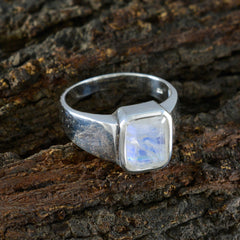 Mia Modern Solitaire Ring with Moonstone Gemstone