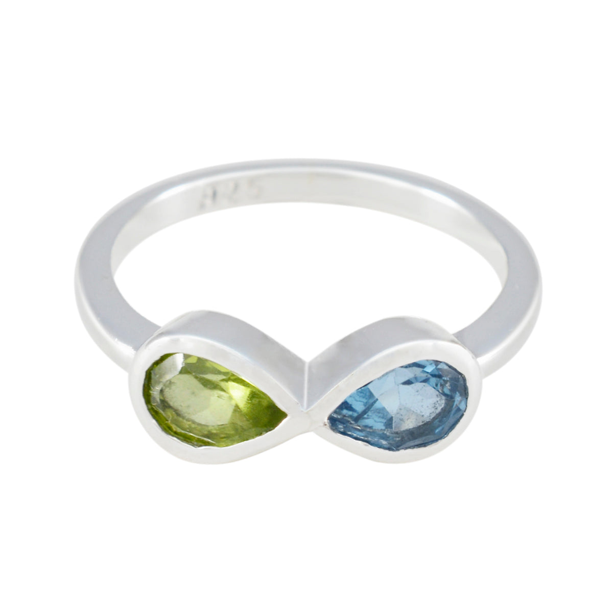 Aisha Modern Toi Et Moi Ring with Gemstone Duo Multi Stone Multicolor