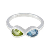 Aisha Modern Toi Et Moi Ring with Gemstone Duo Multi Stone Multicolor