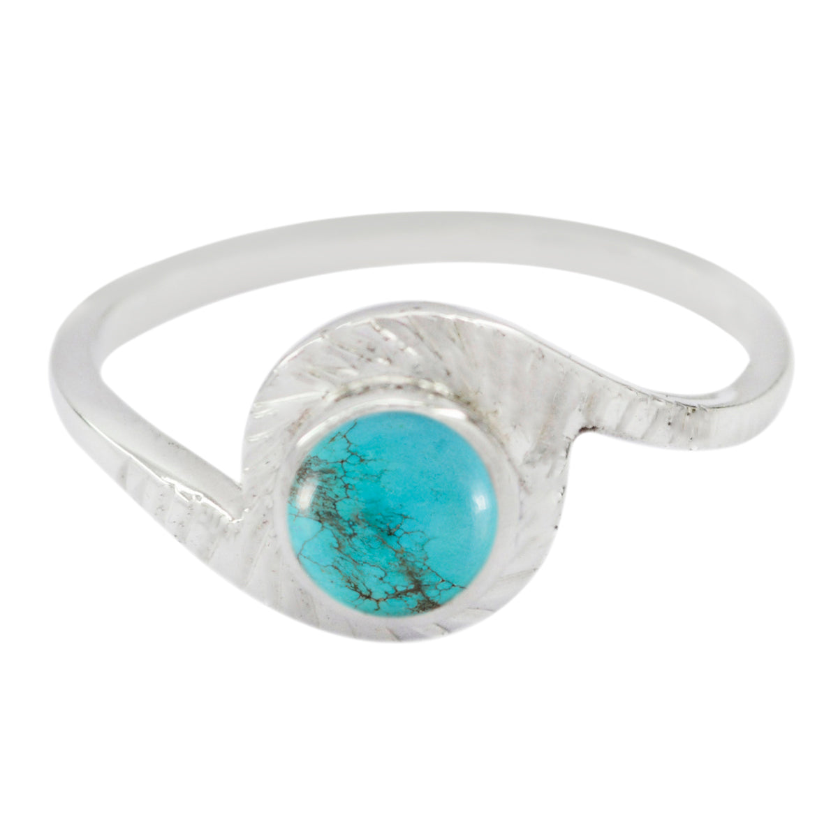 Eleanor Modern Turquoise Solitaire Ring Turquoise Blue